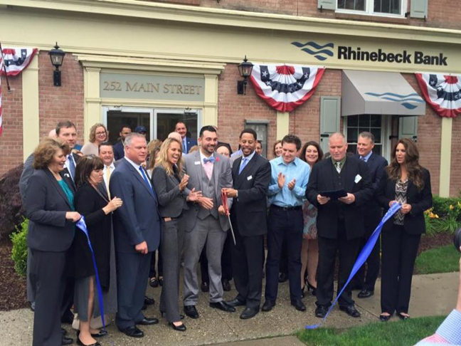 Local dignitaries gathered on June 3, 2016 to congratulate Rhinebeck Bank on the opening of its Goshen branch, the Bank's first branch in Orange County.