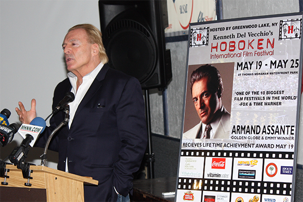 Actor Armand Assante, an Orange County native, joined festival organizers and elected officials in Greenwood Lake Wednesday afternoon for the announcement. Festival founder and Chairman Kenneth Del Vecchio called Assante “a rare talent” worthy of joining previous recipients, including Charles Durning, Cloris Leachman and Paul Sorvino.