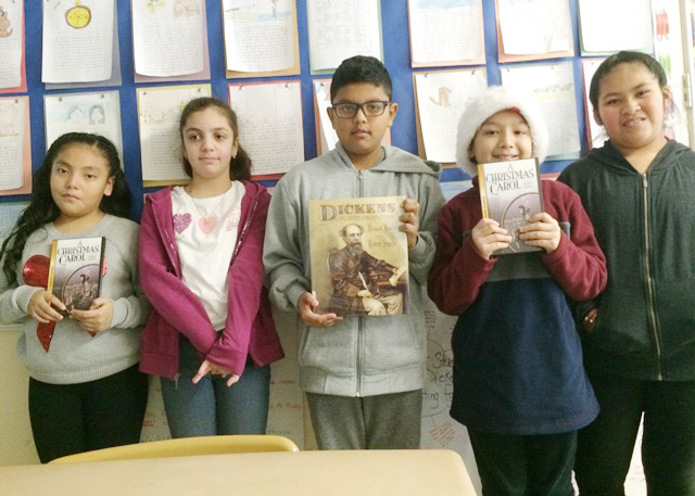 NEWBURGH - Josephine Giglia Byrne’s 5thgrade English as a New Language (ENL)students from Temple Hill Academy recently completed a unit on A Christmas Carol by Charles Dickens. The students began the unit by researching and building background knowledge on the Victorian Era and revisiting The Human Rights Doctrine which was studied at an earlier time. Students completed an author study to further understand the author’s view and perceptions. Students shared that they enjoyed reading the abridged version of A Christmas Carol. The students compared and contrasted various characters from the novella and discussed their character traits.