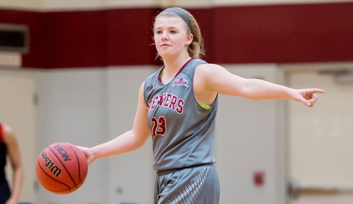 Vassar Brewers Kim Romanoff fnished with 10 points and a team-best nine boards.