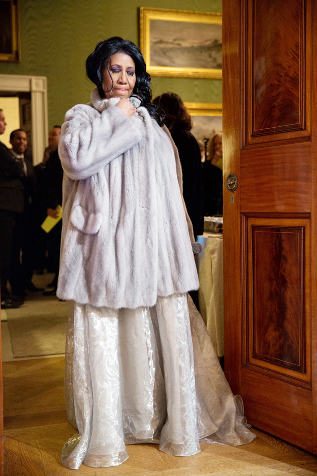 “The Queen of Soul — Aretha Franklin — was waiting for her cue during ‘The Gospel Tradition: In Performance at the White House’ [in 2015] when I noticed her close her eyes in silence for a few seconds while standing in the doorway between the Green Room and East Room before she was ready to begin her performance.” Photo: White House Photographer Pete Souza