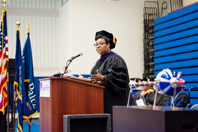 Keisha Parker ’00 (Black Studies), delivered the alumni welcome.
