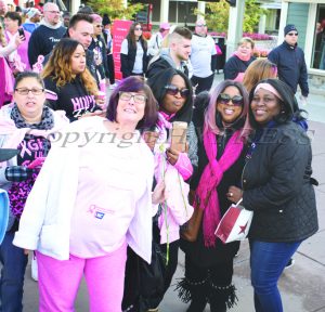 Thousands of people, including cancer survivors, their families and businesses, participated in the annual American Cancer Society Making Strides Against Breast Cancer walk at Woodbury Common Premium Outlets in Central Valley, NY on Sunday, October 14, 2018. Hudson Valley Press/CHUCK STEWART, JR.
