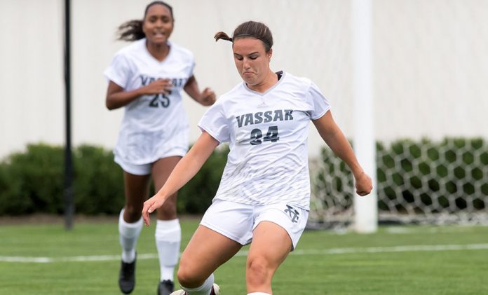 The Vassar College women's soccer team returned home Saturday and were topped by Skidmore. Photo: Carlisle Stockton