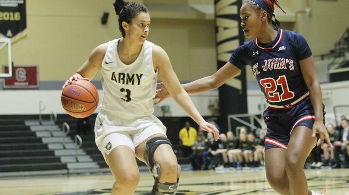 Jess Lewis led Army in the first quarter with eight of the 18 points scored in the frame.