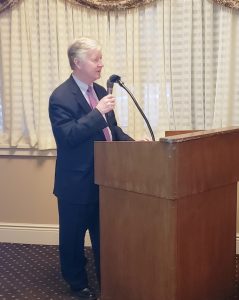The December breakfast featured the Deputy County Executive Harry Porr.