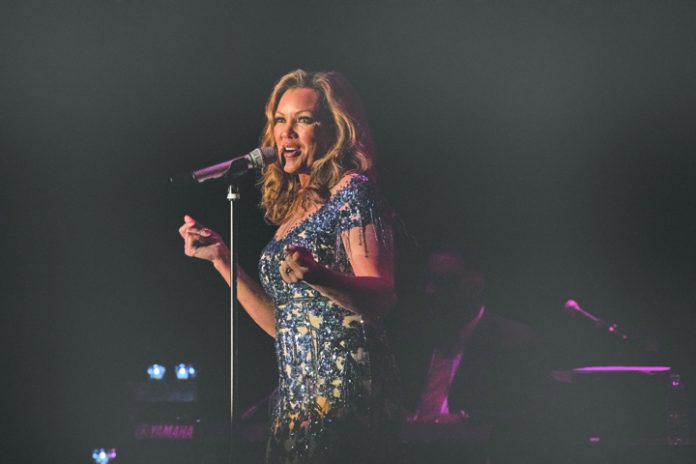 Former Miss America and Grammy Award Winning Singer Vanessa Williams belts out a song at San Miguel Academy’s Holiday Benefit Concert. Photo: Simon Feldman