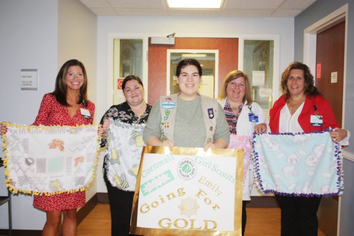 Emily Cucci, 16, of Cornwall, NY, recently completed her Girl Scout Gold Award project, benefiting St. Luke’s Cornwall Hospital’s (SLCH) youngest patients.