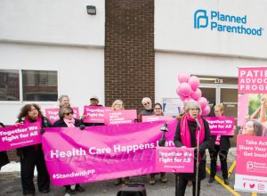 Planned Parenthood Mid-Hudson Valley President and CEO, Ruth-Ellen Blodgett thanks elected officials for their legislative support during a press conference on Sunday, January 27, 2019. Hudson Valley Press/CHUCK STEWART, JR.