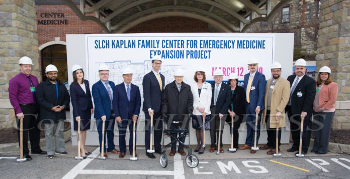 St. Luke’s Cornwall Hospital hosted a “wall breaking” and kick off ceremony to celebrate the beginning of the Kaplan Family Center for Emergency Medicine Expansion Project on Tuesday, March 12, 2019. Hudson Valley Press/CHUCK STEWART, JR.