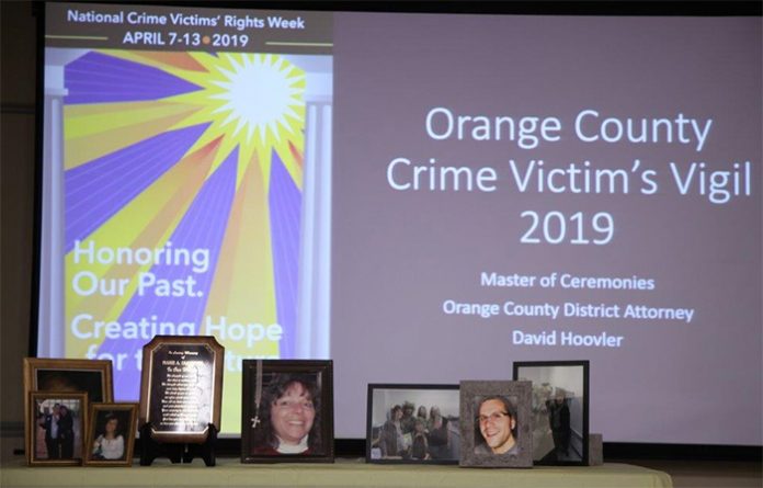 Orange County held its annual Crime Victims Vigil recently to recognize those lost and provide families of victims a place of solace. This year’s theme was “Honoring our Past. Creating Hope for the Future.”
