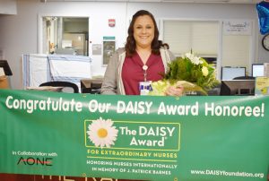Montefiore St. Luke’s Cornwall (MSLC) recognized Kaplan Family Birthing Center nurse Jessica Molosh, RN, as its first DAISY Award recipient.