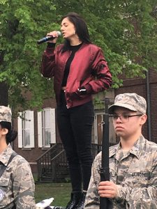 Local singer Nelly Bombs received a rousing applause for her performance of the national anthem. during Habitat for Humanity of Greater Newburgh’s annual Walk for Housing.