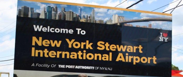 Last year, “We’re going global,” were the first words spoken by Stewart Airport Manager Ed Harrison when he gave the okay for Port Authority crew members to unveil the new sign at the Bruenig Road entrance to the airport. It is now officially rebranded as “New York Stewart International Airport.”