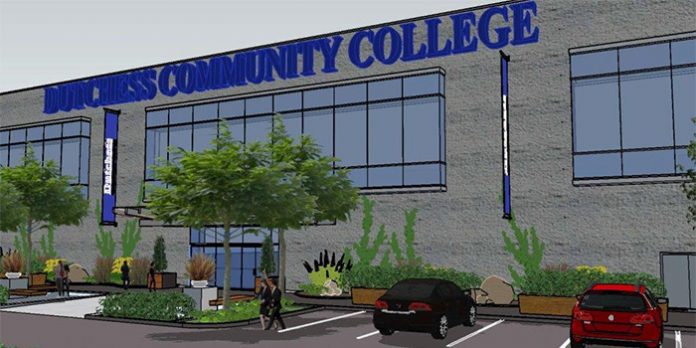 Dutchess Community College will be moving its southern Dutchess campus from Myers Corners Road in Wappingers Falls to the former JW Mays department store building in the old Dutchess Mall on Route 9 in the Town of Fishkill. Pictured above is a architect rendering of the Route 9 Fishkill campus.
