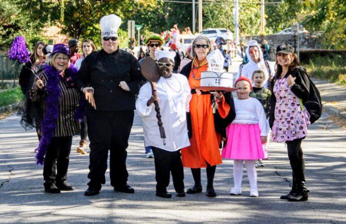 Hundreds of witches, clowns, and other costumed participants marched in the fourth annual Grace Pumpkin Parade on Saturday in Poughkeepsie.
