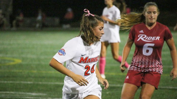 Though Marist registered 14 shots, Rider’s Hailey Russell headed in a goal in the 84th minute to give Rider the 1-0 victory on Saturday evening at Tenney Stadium.