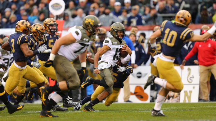 In the 120th installment of the Army-Navy Game presented by USAA, Army West Point fell to service-academy foe No. 21 Navy, 31-7, on Saturday at Lincoln Financial Field. Pictured Above Army Black Knights Christian Anderson. Photo: Danny Wild