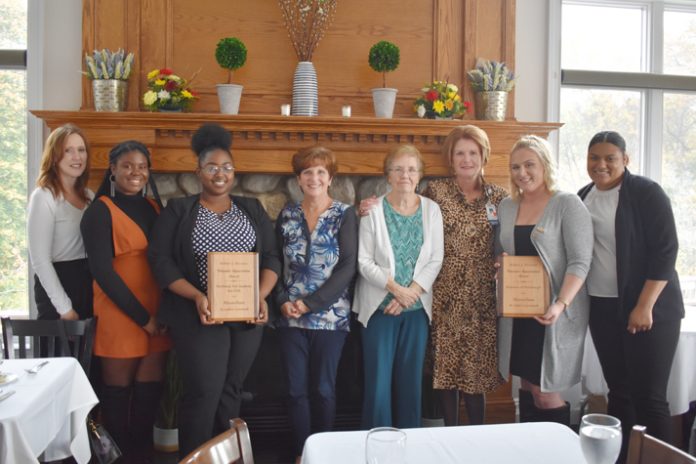 Joan Cusack-McGuirk, MSLC President and CEO, along with Margaret Rizzuto and Fran Rizzuto Carton present the Newburgh Free Academy Key Club and Newburgh Kiwanis Club with the Robert J. Rizzuto Volunteer Appreciation Award.