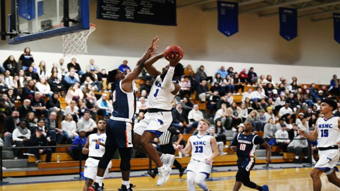 The Mount Saint Mary College Men’s Basketball team suffered a 76-65 home loss on Friday to visiting Cobleskill. Senior Kendall Francis led a balanced scoring attack with a team-high 17 points.