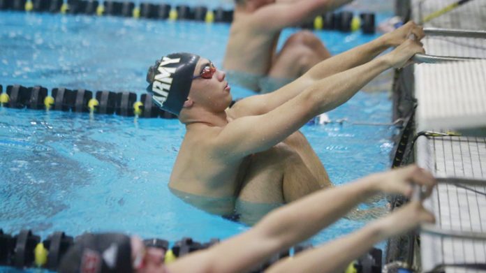 The Army West Point men’s swimming and diving team began 2020 with a 220-79 victory over Bucknell in a Patriot League dual on Saturday night.