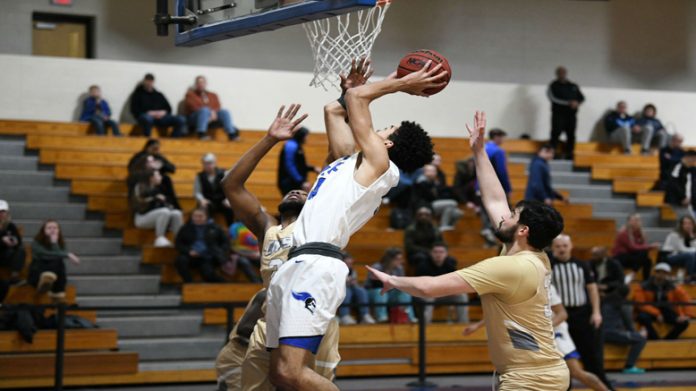 Ethan Fox, pictured, and Kendall Francis led the scoring for the Knights with 16 points apiece.