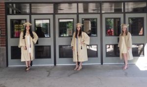Some of the members of the Beacon High School Class of 2020 get into the graduation spirit Monday morning. From left are; Diana Campos, Elizabeth Herrera and Liz Urbanak.