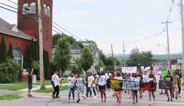 Several hundred participants turned out to lend support to a historic first for Port Jervis, a “Black Lives Matter March Against Police Brutality” held Wednesday morning, June 10.