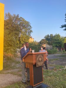 City of Newburgh Councilman Anthony Grice speaks at The Frederick Douglass 150th Anniversary Event, held in the City of Newburgh Tuesday evening.