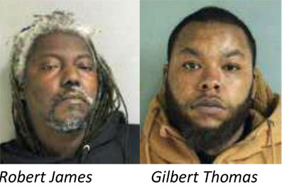 State Police have arrested two Kingston men, charging them with the murder of 12-year-old D’Janeira Mason. Gilbert Thomas, 24 (right), and Robert James (left), 46, were also charged with assault and criminal use of a firearm. The men are accused of being involved in a shooting into the family’s home, killing the child and wounding her brother, 10-year-old Dansi, in the leg.