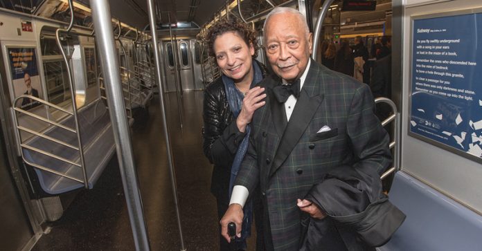 The inaugural ride of the Second Avenue Subway was led by Governor Andrew M. Cuomo on December 31, 2016. Among those in attendance were former Mayor David N. Dinkins and Veronique “Ronnie” Hakim, President of MTA New York City Transit. On the night of November 23rd, David Dinkins succumbed to natural causes at his home on Manhattan’s Upper East Side. Photo: MTA of the State of New York / Patrick Cashin