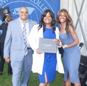 Bernice Jackson receives a Post Master's Certificate in Nursing during Mount Saint Mary College's 58th Commencement Exercises in Newburgh, NY on Friday, May 21, 2021. Hudson Valley Press/CHUCK STEWART, JR.