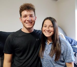 Alyssa DiMare helped her brother, Chris DiMare, to move into Guzman Hall on Sunday, August 25, 2019. The siblings are both Nursing majors at Mount Saint Mary College. Photo: Matt Frey