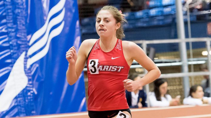 Gianna Tedeschi won the 10,000-meter run to lead the Marist women’s track & field team on the first day of the Metro Atlantic Athletic Conference Outdoor Track & Field Championships.