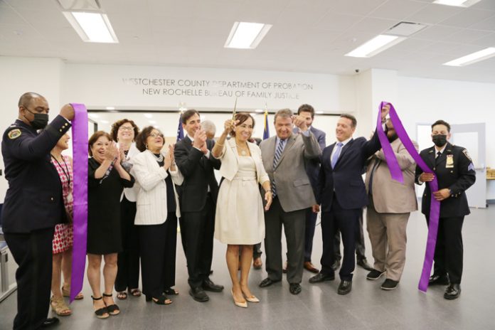 Westchester County Executive George Latimer joins key stakeholders to cut the ribbon on the long awaited new Family Court site at 26 Garden Street in New Rochelle.