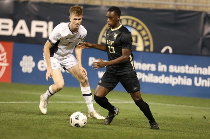The Army Black Knights fell to the Navy Midshipmen, 3-0, in the Army-Navy Cup X on Saturday night for their first loss in the series since 2014.