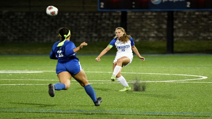 The Mount’s first shot of the game came off the foot of Brittany Bornstad in the 57th minute.