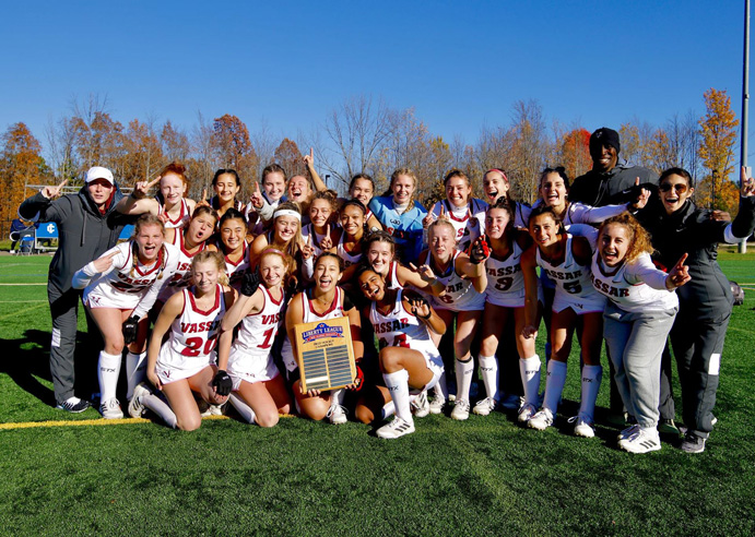 The Vassar field hockey team (13-6) scored a penalty stroke goal in overtime to claim a 1-0 victory over Ithaca (14-5) in the Liberty League Championship game. The win marks the second Liberty League title in program history.