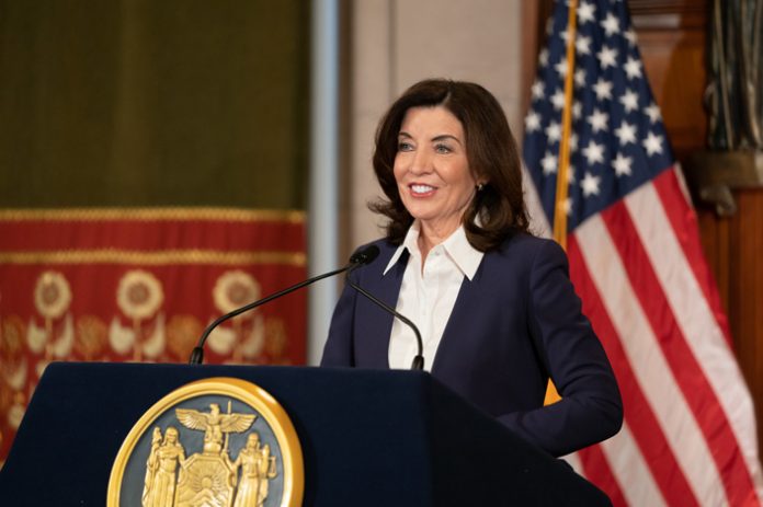 New York Governor Kathy Hochul signed a package of legislation aimed at addressing discrimination and racial injustice.