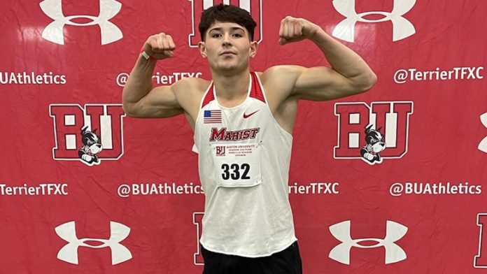 Competing in his first collegiate indoor track meet, freshman Lukas Bussetti broke a nearly 50-year-old school record, leading the Marist men’s track team at the Sharon Colyear-Danville Season Opener.
