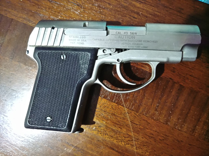 The pistol used in the Thanksgiving night shooting.