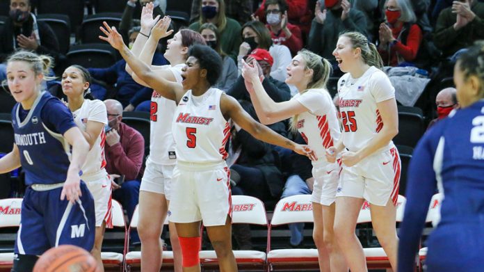 The Marist women’s basketball returned to the win column with a 71-53 Metro Atlantic Athletic Conference victory against the Monmouth Hawks Saturday evening at McCann Arena.