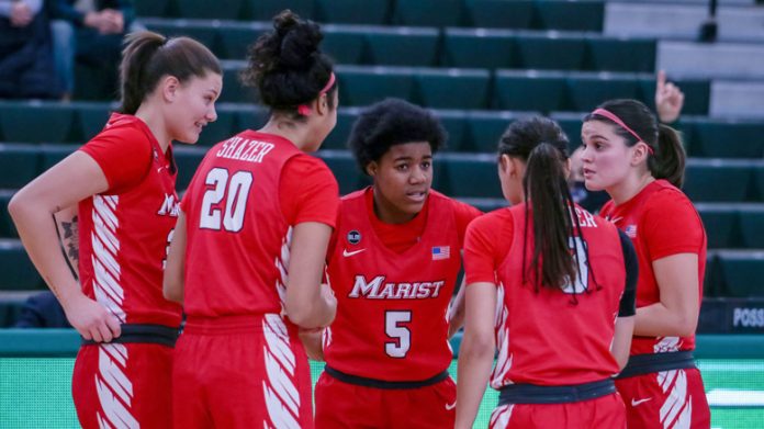 The Marist women’s basketball team fell Saturday afternoon to the Manhattan Jaspers, at Draddy Gymnasium in Metro Atlantic Athletic Conference action.