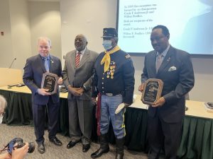 County Executive Ed Day and Director Susan Branam of the Rockland County Veterans Service Agency recognized four local veterans for their outstanding service during a special ceremony at Rockland Community College on Wednesday, February 16.