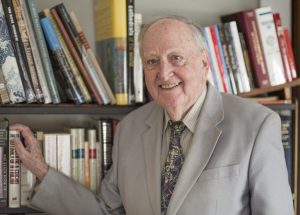 Poet, author, and professor James Finn Cotter of Newburgh, N.Y., the longest-serving faculty member Mount Saint Mary College has ever known, passed away on Saturday, January 8. Photo: Lee Ferris
