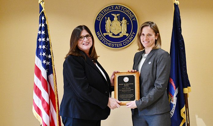 Westchester County District Attorney Miriam E. Rocah announced that Assistant District Attorney Laura Murphy received the prestigious Morgenthau Award from the District Attorneys Association of New York (DAASNY) on Jan. 27, 2022.