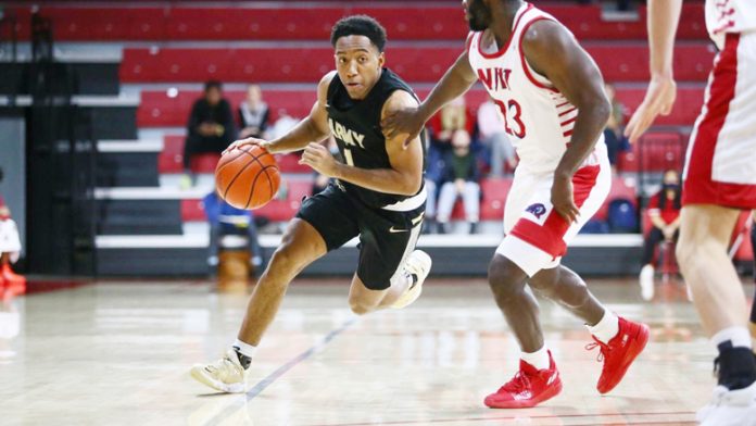 The Black Knights secured a spot in next week’s PenFed Credit Union Patriot League Championship Quarterfinals with a 66-58 win over the Holy Cross Crusaders on Saturday to split the season series.