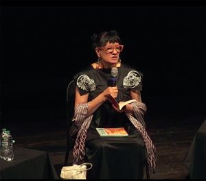  Sandra Cisneros reads from her acclaimed 1984 novel “The House on Mango Street” at Bard College’s Fisher Center last Wednesday night.