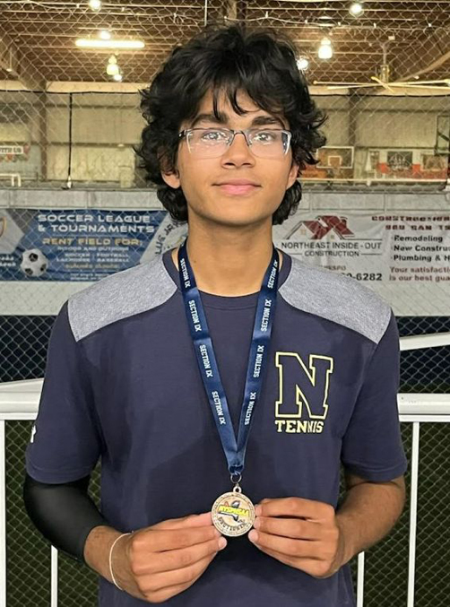 NFA junior Aarav Shah competed in the OCIAA Boys Tennis Championships at Match Point in Goshen, NY.