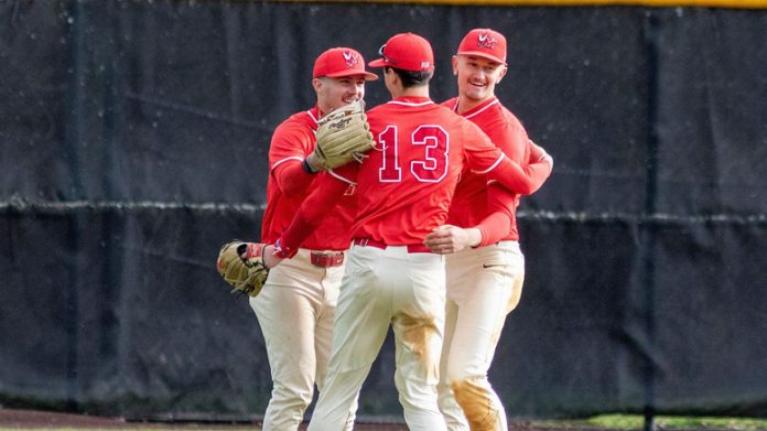 Marist baseball rallied from behind early to take game two from Saint Peter’s by a final score of 11-4. Photo: Carlisle Stockton